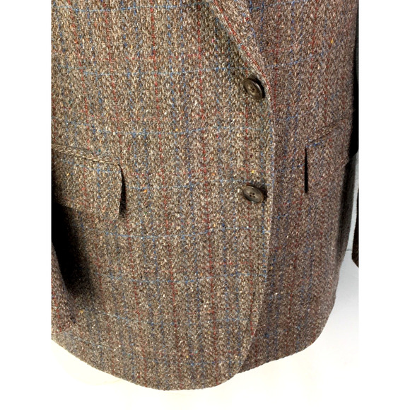 44R Levis USA Mens Vintage Pure Wool Tweed 2 Button Blazer Sport Coat Moss Brown - Picture 3 of 12